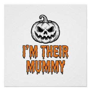 Halloween Mummy Pumpkin Vintage Engraving Shirt De Poster