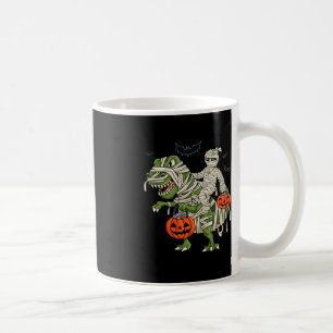 Halloween Mummy Riding T Rex Fun Boys Girls Kids Coffee Mug