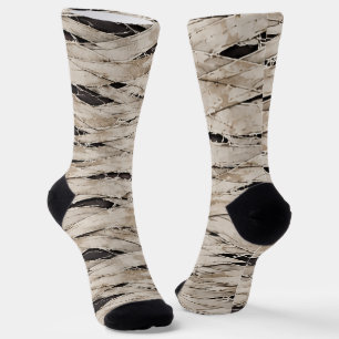 Halloween Mummy Socks - Beige Bandages Mo