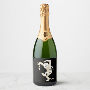 Halloween Mummy Sparkling Wine Label