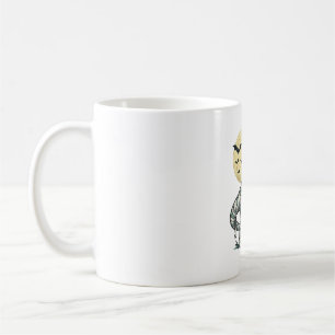 Halloween Mummy T-Rex Candy Bucket Vintage Vector_ Coffee Mug
