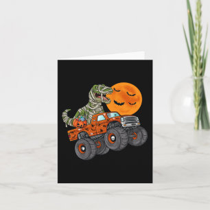 Halloween Mummy T Rex Monster Truck Boys Kids Teen Card