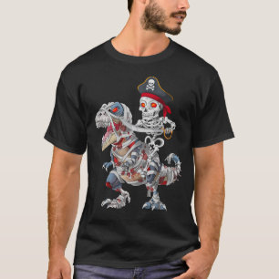Halloween Mummy T rex Pirate Skeleton Trick Treat T-Shirt