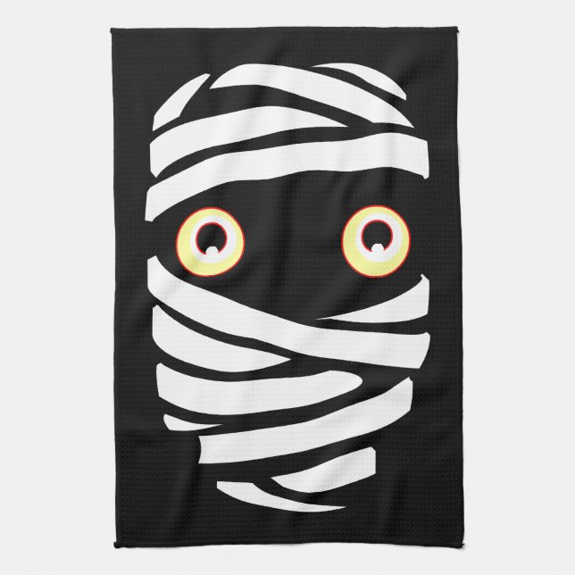 Halloween Mummy Towel BOO Halloween Tea Towels (Vertical)