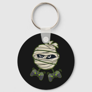 Halloween Mummy Video Gamer Controllers Boys Kids Key Ring