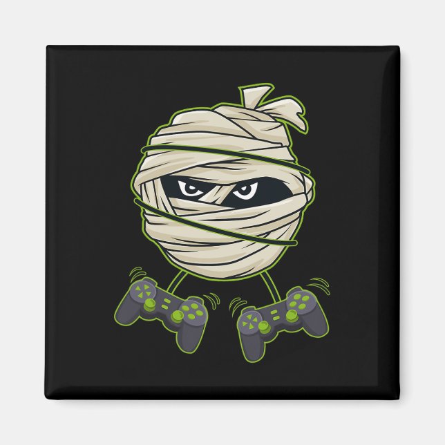 Halloween Mummy Video Gamer Controllers Boys Kids  Magnet (Front)