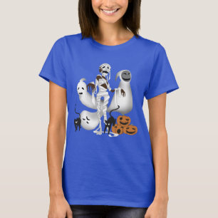 Halloween Mummy with Kitty Cats and Ghost  T-Shirt
