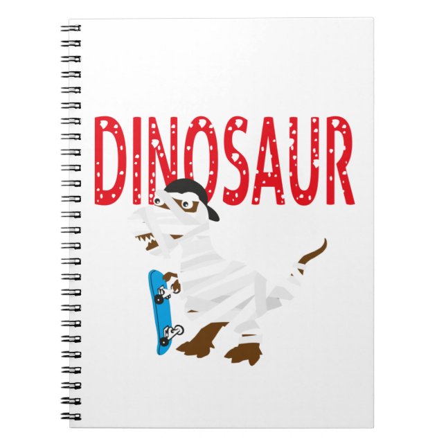 halloween mummy wraped dinosaur notebooks (Front)