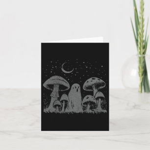 Halloween Mushroom Ghost Vintage Grunge 90 Aesthet Card