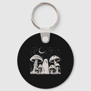Halloween Mushroom Ghost Vintage Grunge 90 Aesthet Key Ring