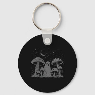 Halloween Mushroom Ghost Vintage Grunge 90 Aesthet Key Ring