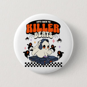 Halloween Music Dj Hip-hop Rap Turntable, Party Gh 6 Cm Round Badge