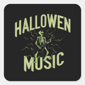 HALLOWEEN MUSIC SQUARE STICKER