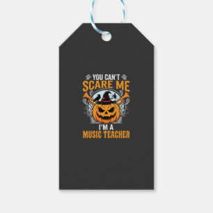 Halloween Music Teacher Scary Pumpkin Graphic Gift Tags