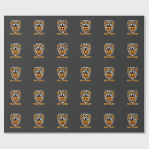 Halloween Music Teacher Scary Pumpkin Graphic Wrapping Paper