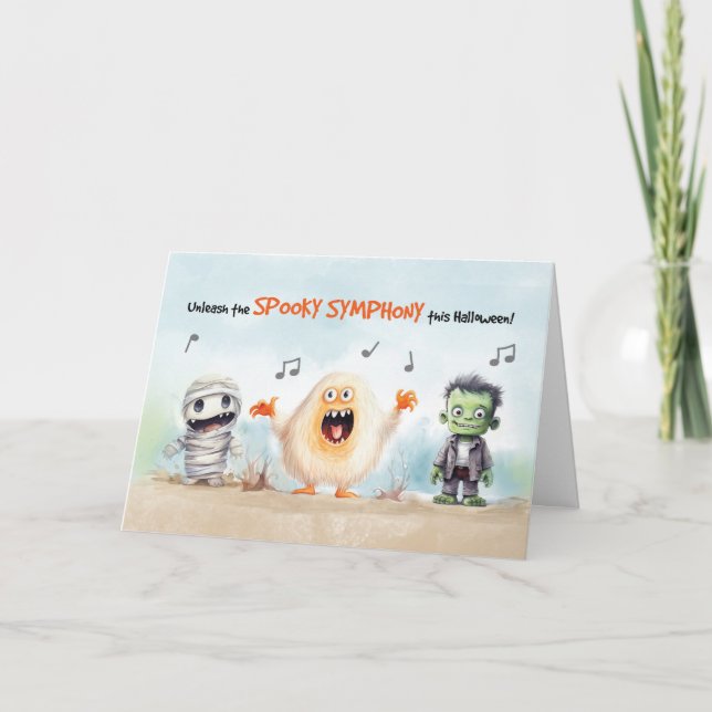 Halloween Musical Monsters Card (Front)