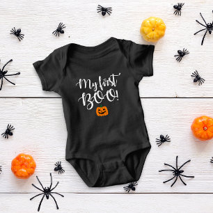 Halloween My First Boo! Pumpkin Baby Bodysuit