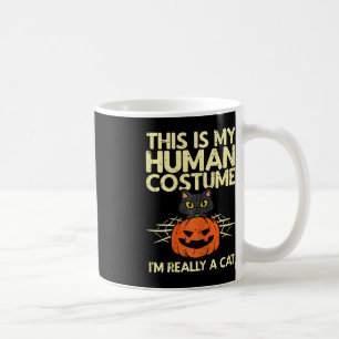 Halloween My Human Costume Im A Cat Costume Women Coffee Mug