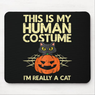 Halloween My Human Costume Im A Cat Costume Women Mouse Mat