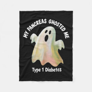 Halloween My Pancreas Ghosted Me Diabetes Boys &am Fleece Blanket