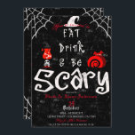 Halloween Mystery Dinner Eat Drink Be Scary Party Invitation<br><div class="desc">Customise for your event</div>
