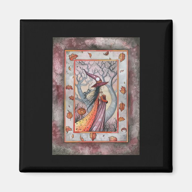 Halloween Mystic Witch by Molly Harrison Magnet (Front)