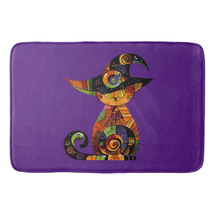 Halloween/mystical/cat/fall  bath mat