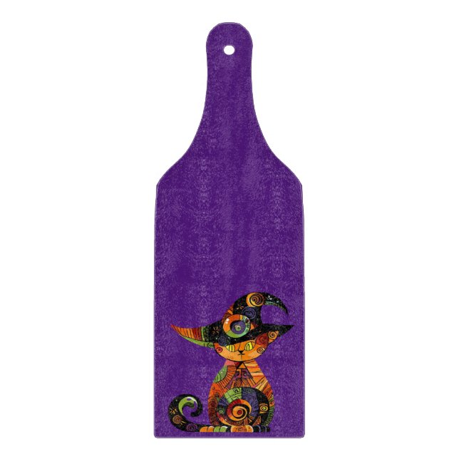 Halloween/mystical/cat/fall  cutting board (Front)