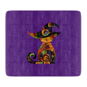Halloween/mystical/cat/fall  cutting board