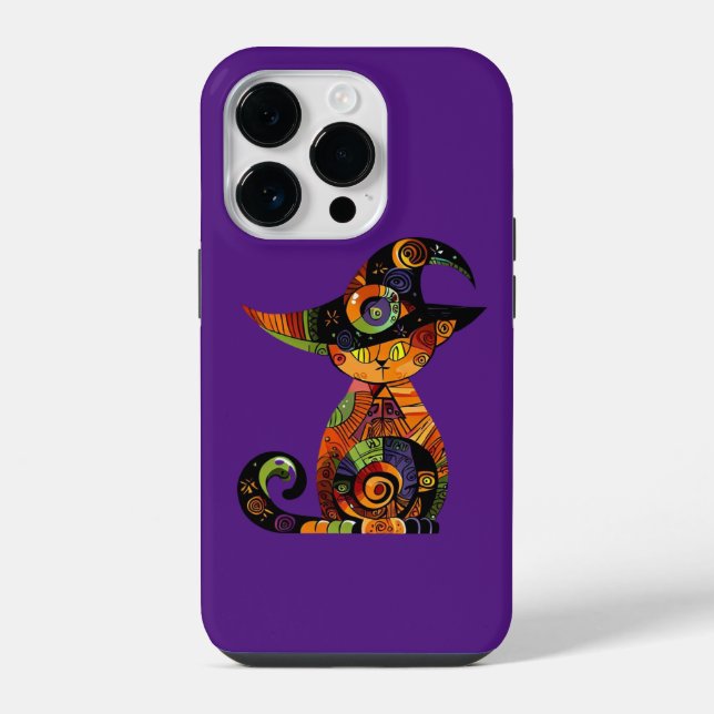 Halloween/mystical/cat/fall  iPhone case (Back)