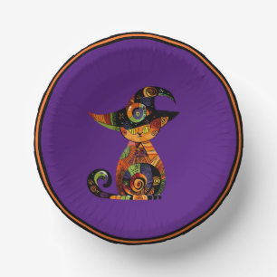Halloween/mystical/cat/fall paper plate