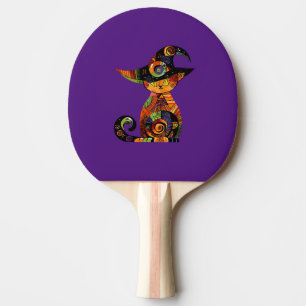 Halloween/mystical/cat/fall  ping pong paddle