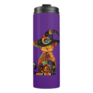 Halloween/mystical/cat/fall thermal tumbler