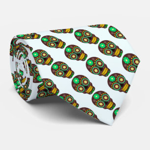 Halloween Necktie Skulls