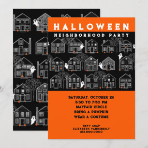 Halloween Neighbourhood Party Invitation