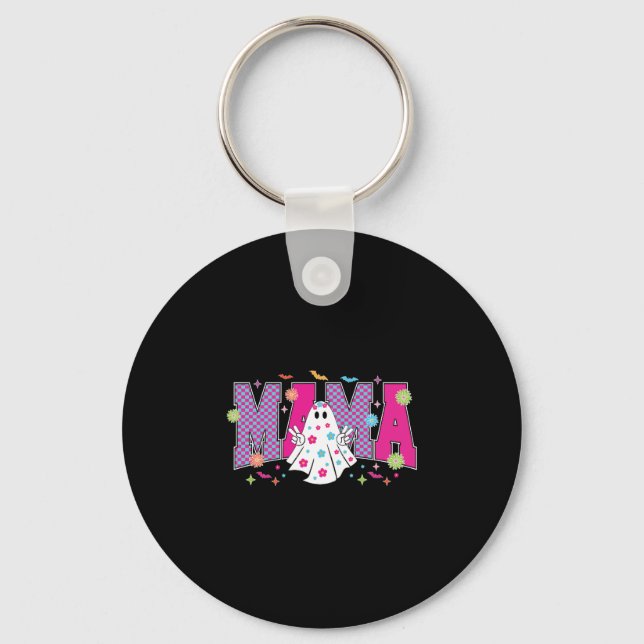 Halloween Neon Mama Mini Key Ring (Front)