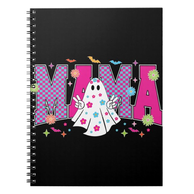 Halloween Neon Mama Mini Notebook (Front)