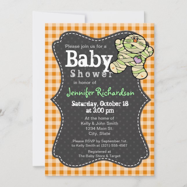 Halloween Neutral Baby Shower Invitation (Front)