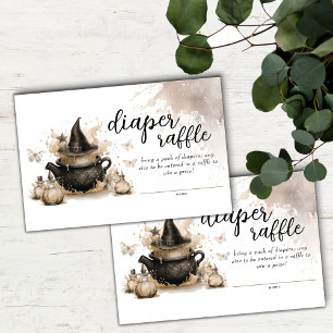 Halloween Neutral Diaper Raffle Baby Shower Enclosure Card