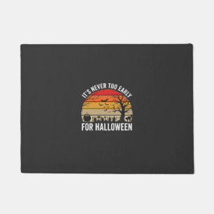 Halloween Never Too Early Vintage Sunset Doormat