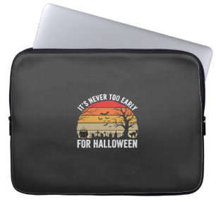 Halloween Never Too Early Vintage Sunset Laptop Sleeve