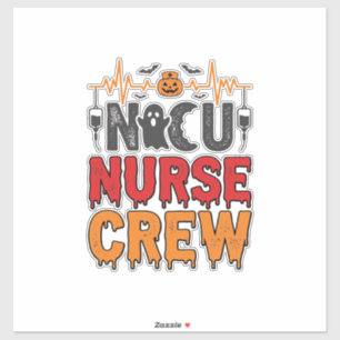 Halloween NICU Nurse Crew Vintage Typography Shirt