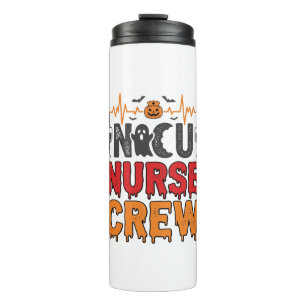 Halloween NICU Nurse Crew Vintage Typography Shirt Thermal Tumbler