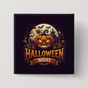 Halloween Night 15 Cm Square Badge