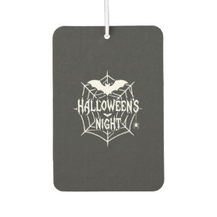 Halloween Night Bat Spider Web Vector Design_1 Car Air Freshener