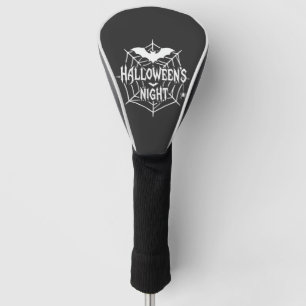 Halloween Night Bat Spider Web Vector Design_1 Golf Head Cover