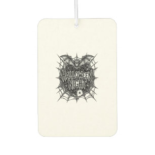 Halloween Night Bat Spiderweb Vintage Shirt Design Car Air Freshener