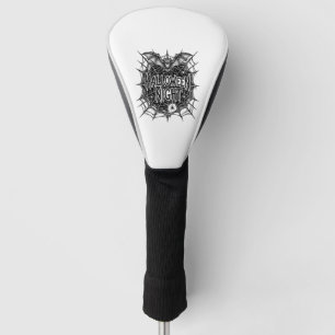 Halloween Night Bat Spiderweb Vintage Shirt Design Golf Head Cover