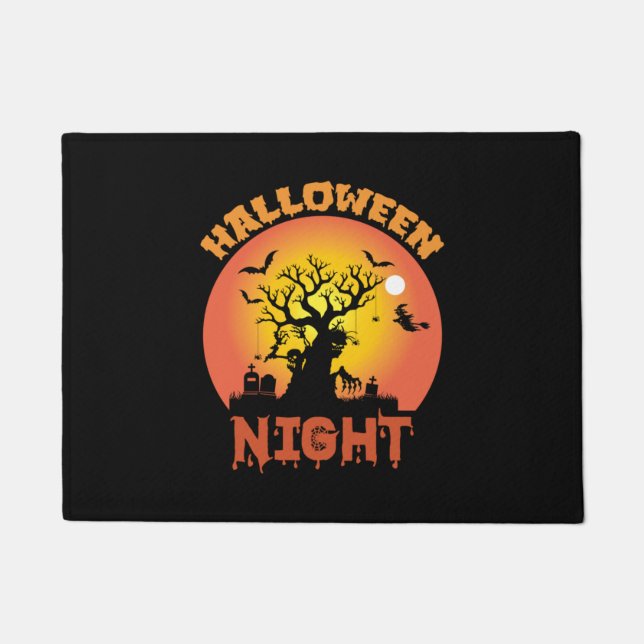 Halloween Night Birthday Doormat (Front)