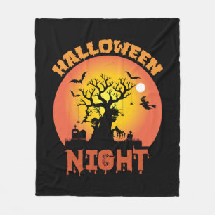 Halloween Night Birthday Fleece Blanket